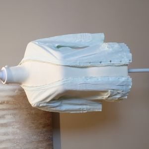 Chicos light blue fringe cardigan